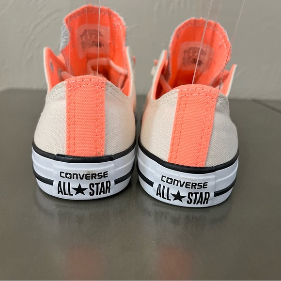 Converse CTAS Double Tongue Ox Low Top Egret White Pink Big Kid Girl sneakers 3 - Picture 4 of 6